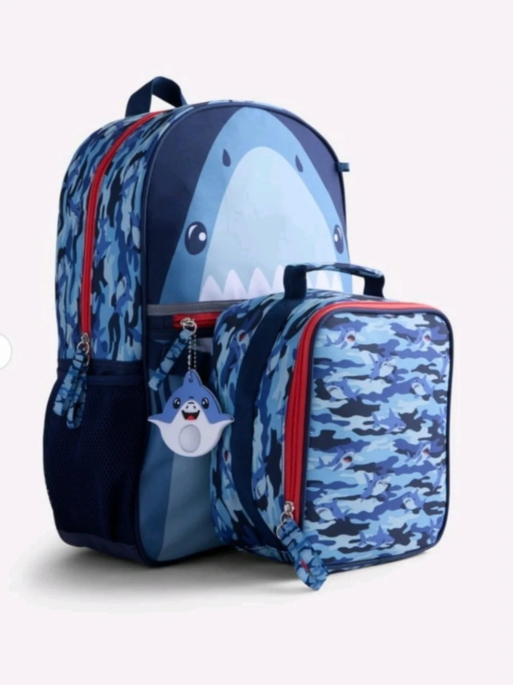 Kids Shark Backpack and Lunch Bag Set - Blue